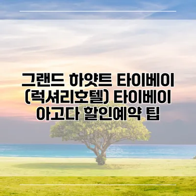 그랜드 하얏트 타이베이 (럭셔리호텔) 타이베이 아고다 할인예약 팁