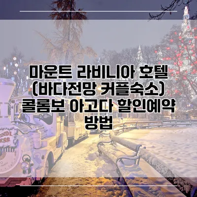 마운트 라비니아 호텔 (바다전망 커플숙소) 콜롬보 아고다 할인예약 방법