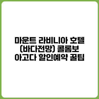마운트 라비니아 호텔 (바다전망) 콜롬보 아고다 할인예약 꿀팁