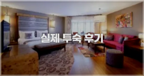 💬 실제 투숙 후기