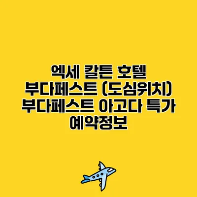 엑세 칼튼 호텔 부다페스트 (도심위치) 부다페스트 아고다 특가 예약정보