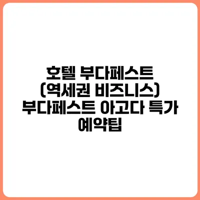 호텔 부다페스트 (역세권 비즈니스) 부다페스트 아고다 특가 예약팁