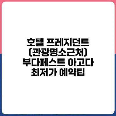 호텔 프레지던트 (관광명소근처) 부다페스트 아고다 최저가 예약팁